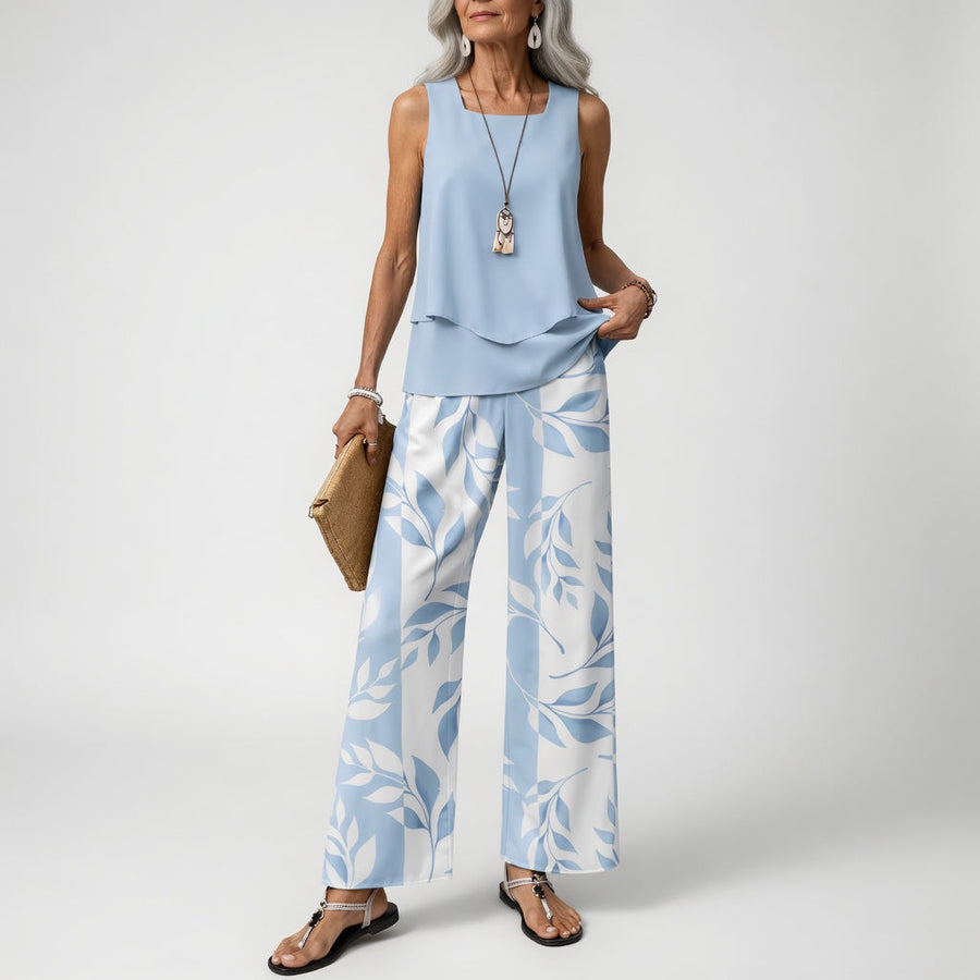 Amity – Sky Blossom Botanical Two-Piece Set