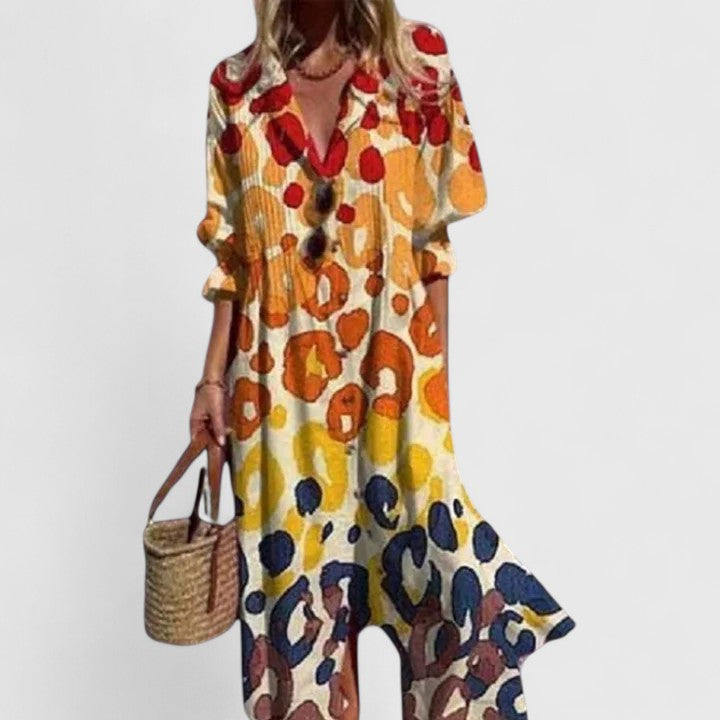 Paula | Elegant Boho Dress Yellow