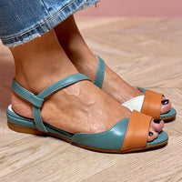 Marguerite – Colour Block Quilted Peep-Toe Slingback Sandals