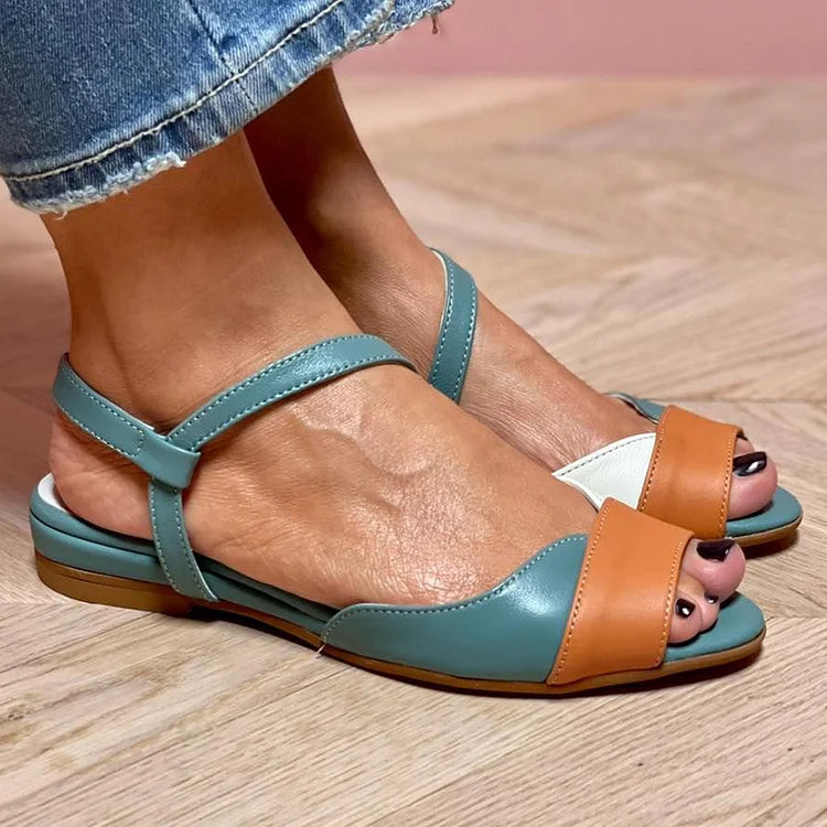 Marguerite – Colour Block Quilted Peep-Toe Slingback Sandals
