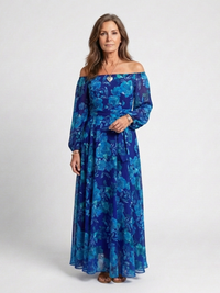 Anya – Off-Shoulder Floral Maxi Dress