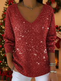 Prue – Festive V-Neck Jumper