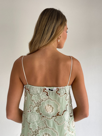 By Nicola Tove Maxi Dress in Mint Lace
