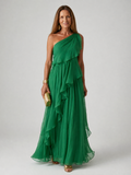 Nairi - One-Shoulder Ruffle Maxi Dress