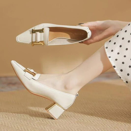 Bonnie | Stylish Pointed-Toe Heels White