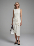 Clover - Sleeveless Asymmetric Midi Dress
