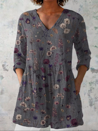 Tasha – Long Blouse with Statement Pattern