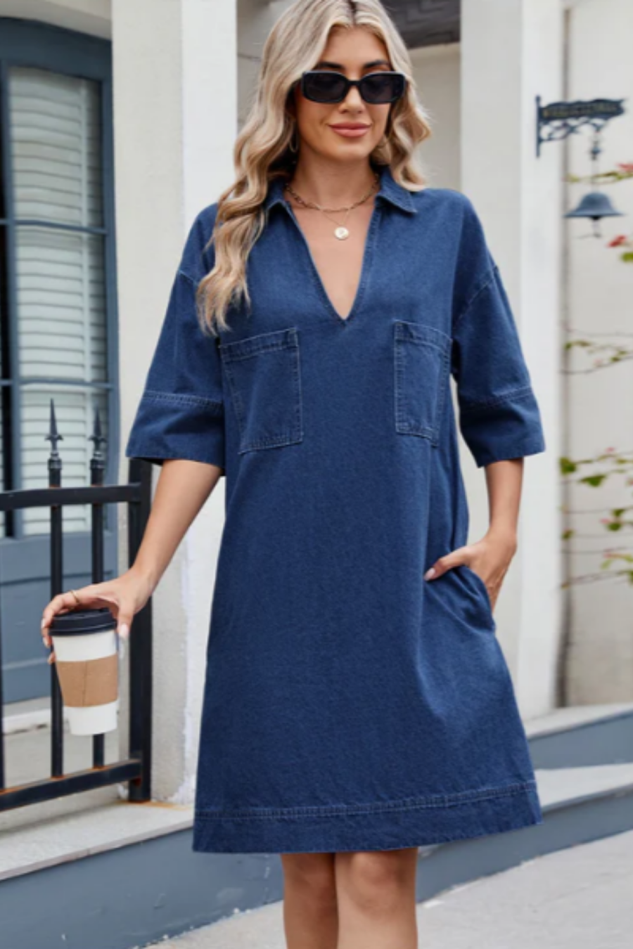 Quenby - Casual Denim Dress