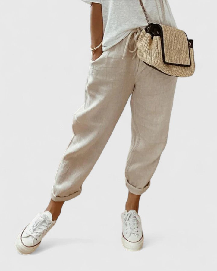Dhalianette | Elegant Pants Beige