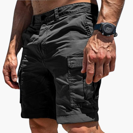 Cotton Cargo Shorts - Lightweight & Breathable for Men – Black