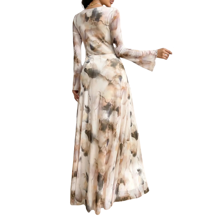 Tiana – Tie-Dye Mesh Elegance Dress