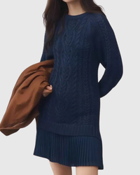 Eira | Classic Sweater Dress Dark Blue