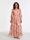 Jemima – Off-Shoulder Floral Ruffle Tiered Maxi Dress