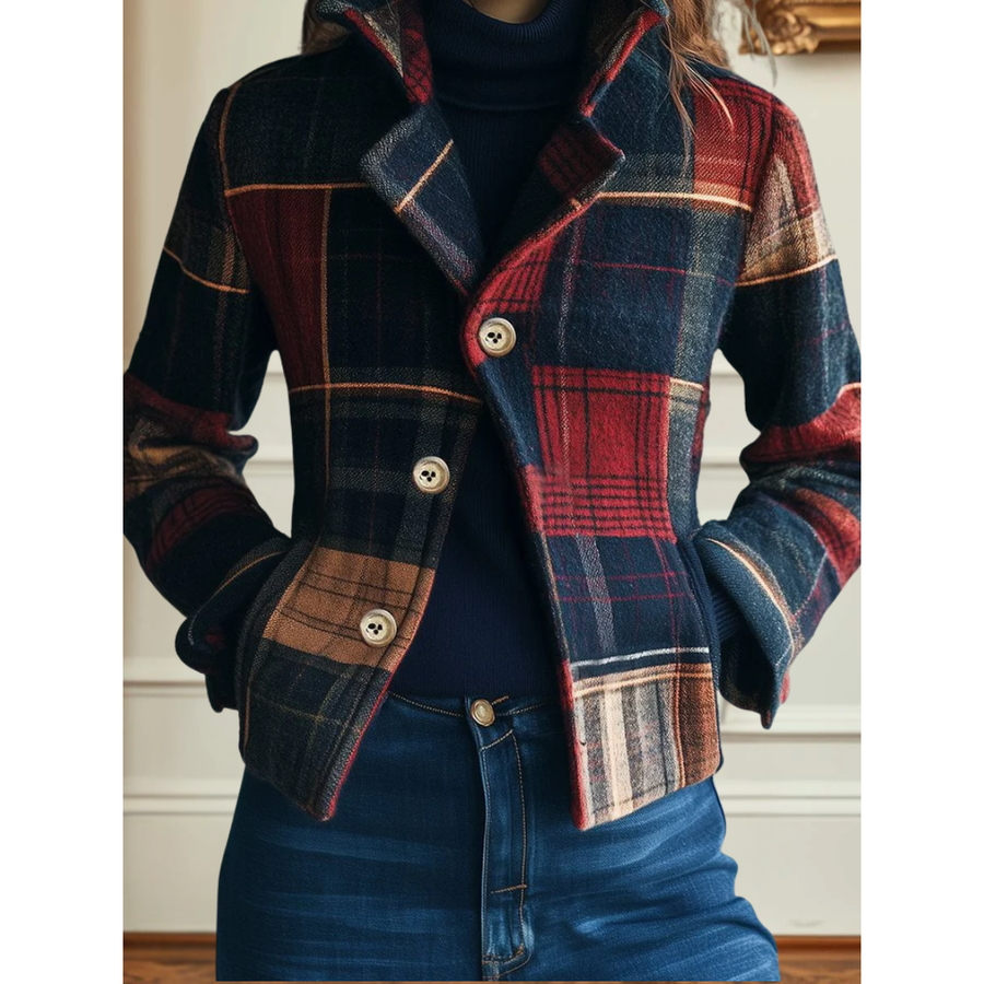 Jane – Classic Plaid Jacket for Women