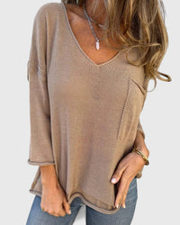Lyzzarah | Comfortable Top Khaki