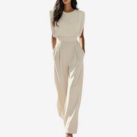 Aria - Belted Fluid Jumpsuit