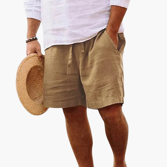 Relaxed Fit Drawstring Shorts for Men – Khaki