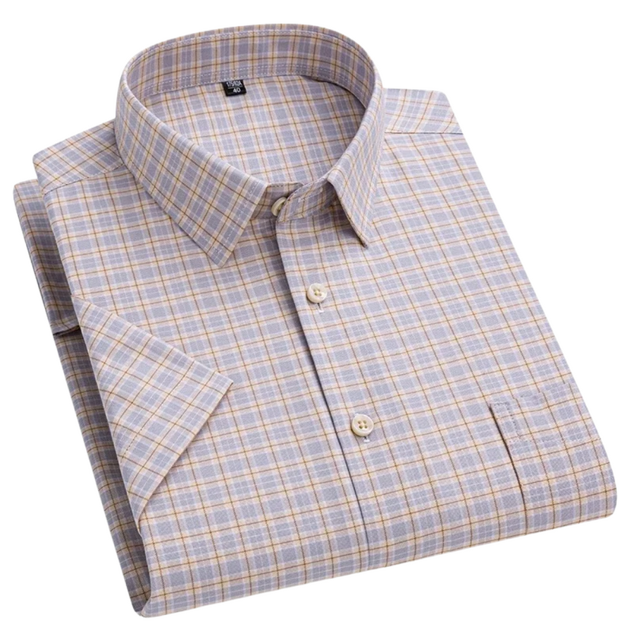 Zack | Short-Sleeve Cotton Shirt Khaki