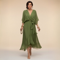 Tilly - Elegant V-Neck Chiffon Dress