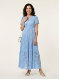 Effy – V-Neck Short Sleeve Tiered Midi Dress