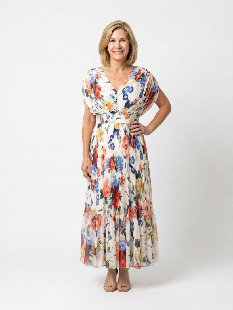Mollie – Pleated Midi Dress
