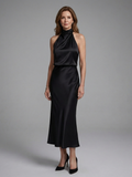 Emmeline - Midi Dress with Halter Neckline