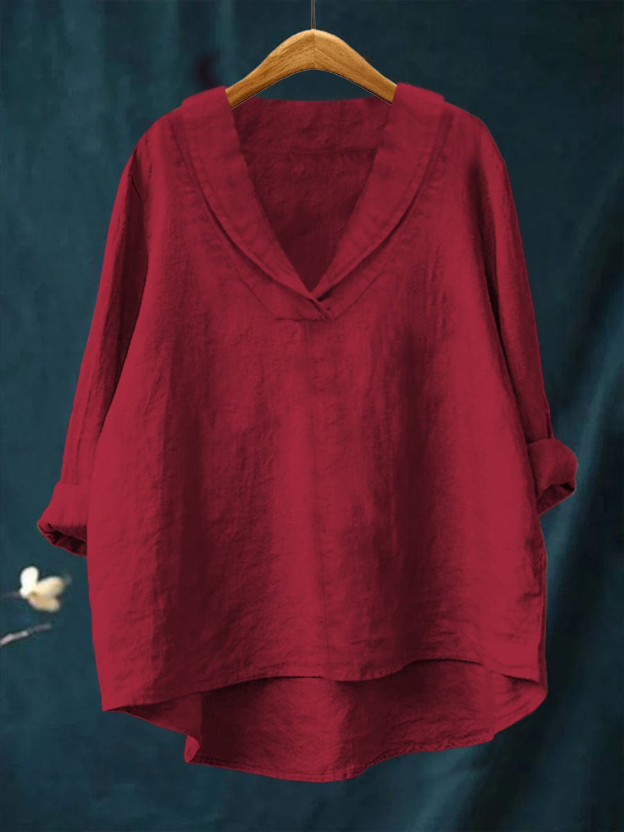 Sabina - Elegant Linen Summer Blouse