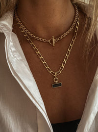 Thick Bold Rolo Chain Necklace ; Gold Filled Sterling Silver With T Clasp - Etsy