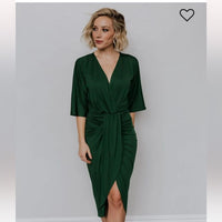 Dress Mimi Midi Dress Color: Green Size: S