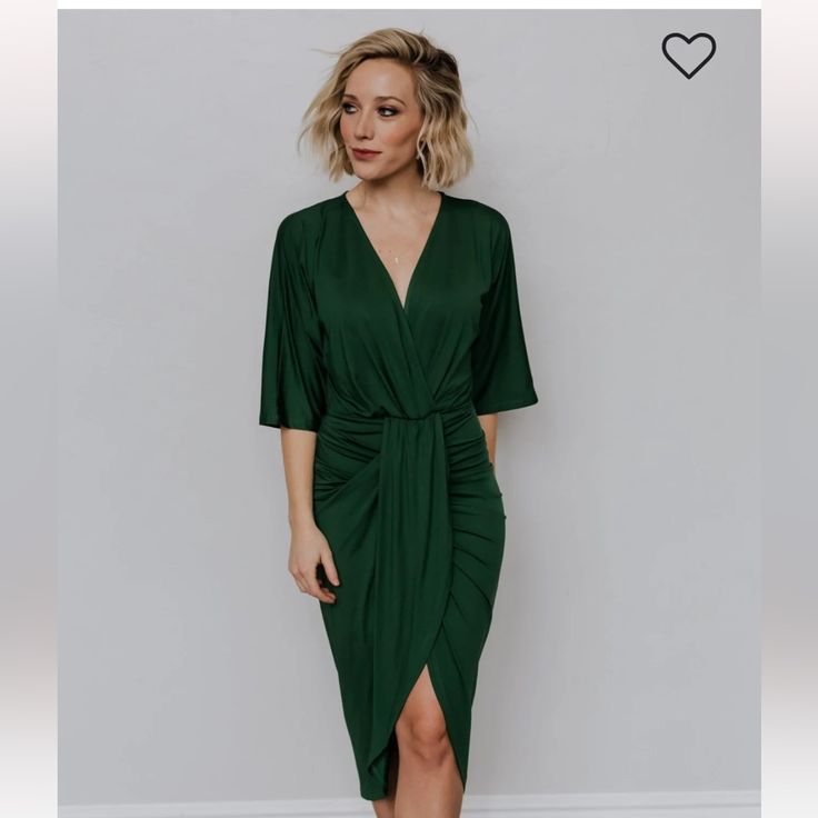 Dress Mimi Midi Dress Color: Green Size: S