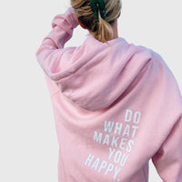 Lucy - Oversized Bliss Hoodie Light Pink - White Print