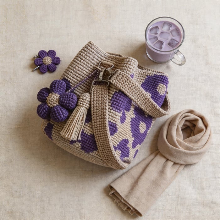 Maribel – Handcrafted Crochet Floral Tote Bag