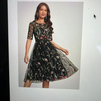 J S Fashions Dress New With Tags, Beautiful Embroidered Dress With