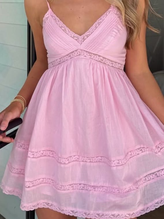 Sky To Moon Dress Sky To The Moon Women's Pink Mini Dress Spaghetti