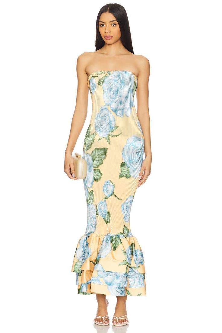 L'IDEE Ramblas Dress in Fleur Bleue from Revolve.com