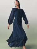 Ann Taylor Dress Ann Taylor Ruffle Chiffon Swing Maxi Dress Runs