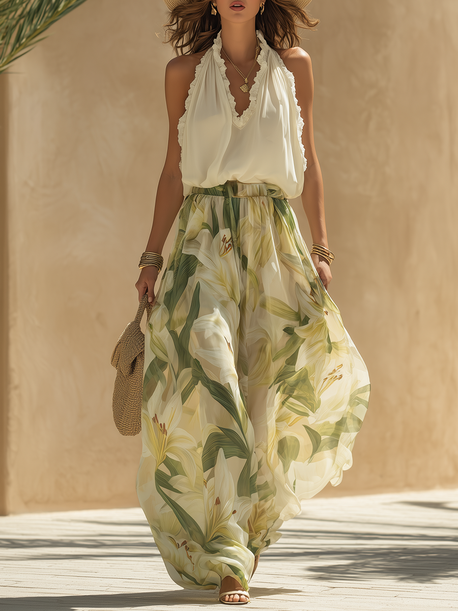 Tali – Elegant Floral Two-Piece Set