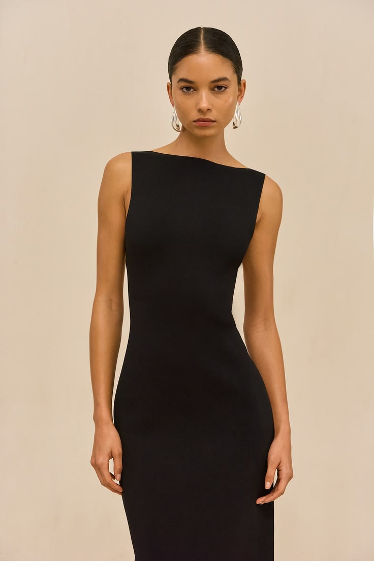 Ava Knit Dress Black