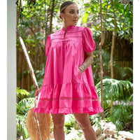 Byegreis Dress Byegreis Leticia Pink Dress Small Color: Pink Size: S