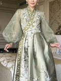Women Floral Elegant Polyester No Elasticity Daily Maxi Fit & Flare