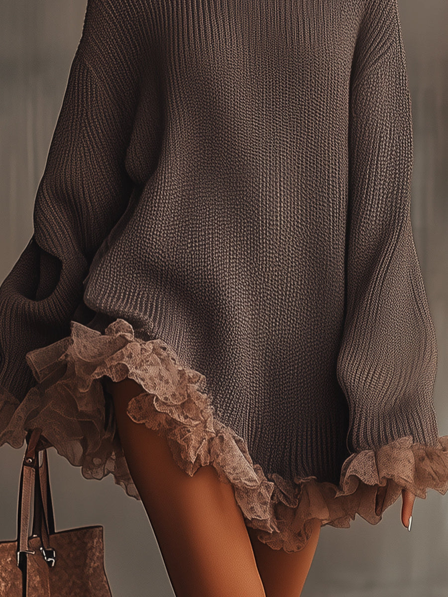 Hester - Ruffled Knit Dress