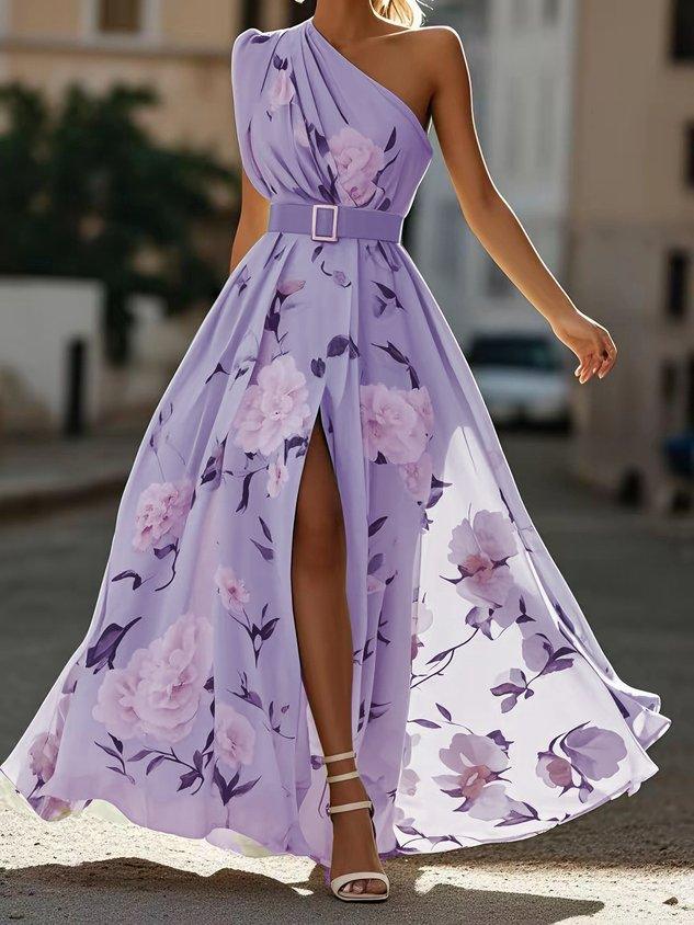 Liora - Light Green Floral Maxi Dress