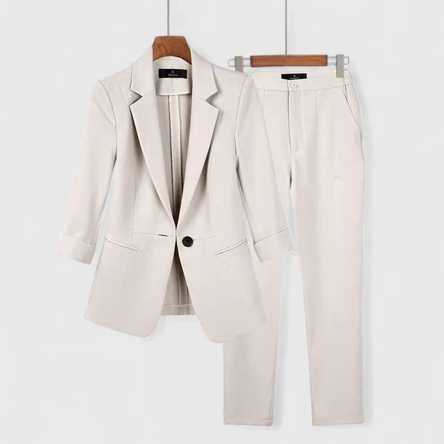 Nyvanna | Sophisticated Blazer Set Beige