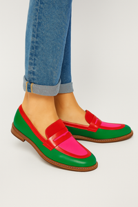 Nadine Colour-Block Loafers