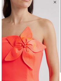 Lilly Pulitzer Dress Lilly Pulitzer Strapless Coral Flower Applique