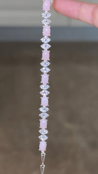Natural Pink Opal Bow Bracelet