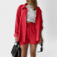 Roselina | Elegant Top & Bottom Red