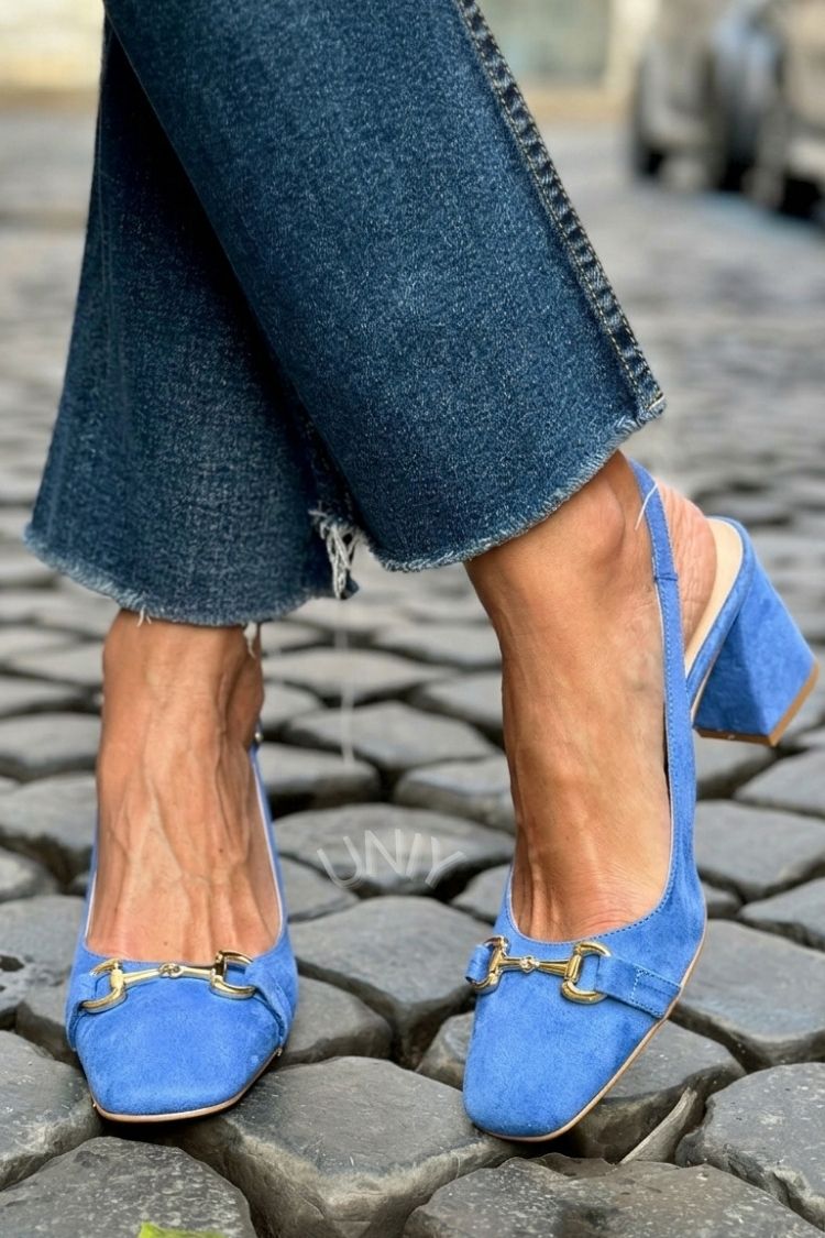 Ingrid – Suede Slingback Block Heels