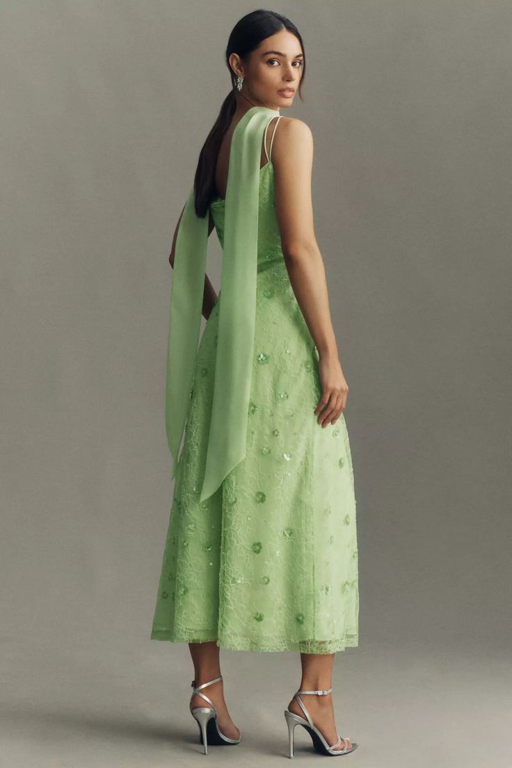 Sage Embellished Maxi Slip Dress