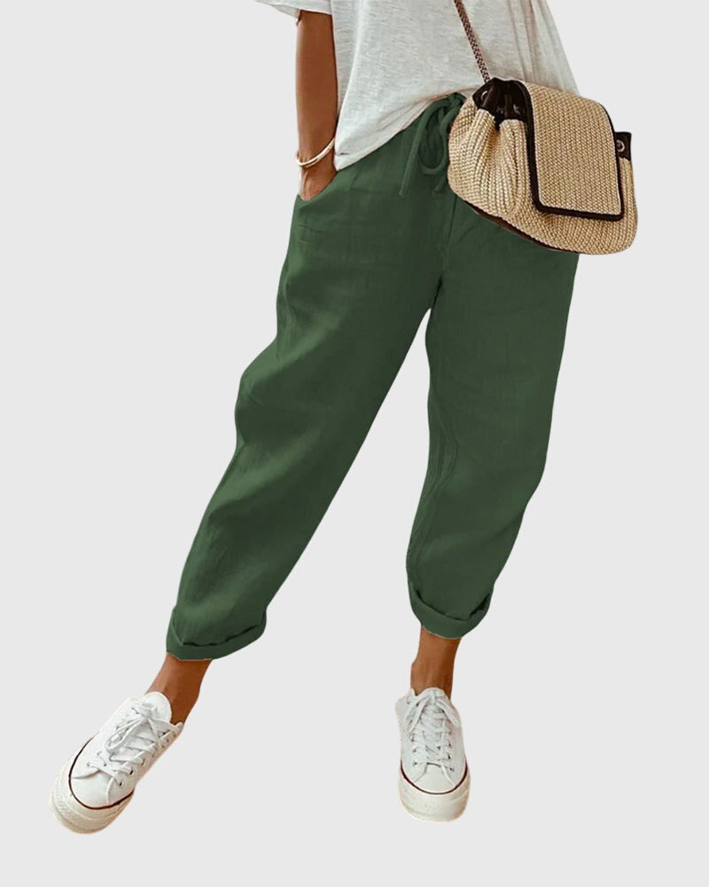 Reina | Elegant Women's Pants Green